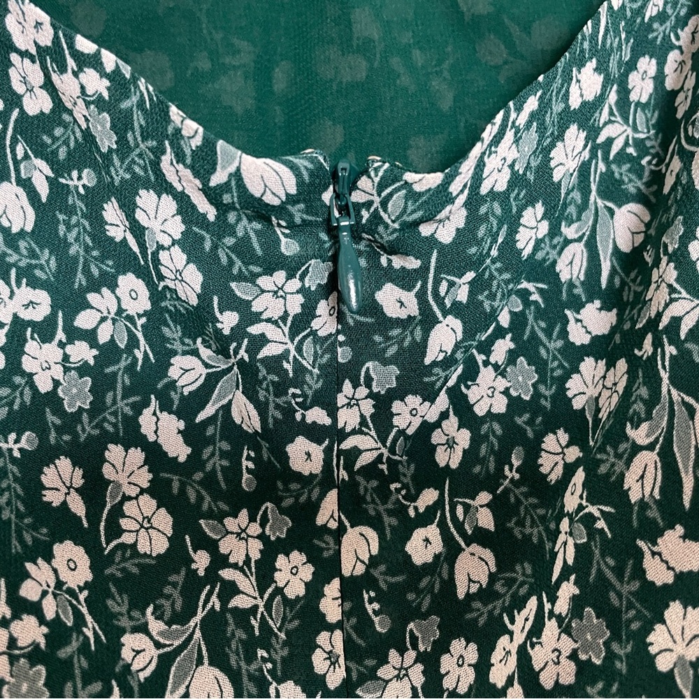 Reformation Elenor Green Ditzy Floral Long Sleeve Mini Dress 12 Cottagecore - Picture 9 of 12